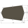 Легкий прочный тент TATONKA TARP WING 2 LT stone grey olive 2476.332 - stone grey olive